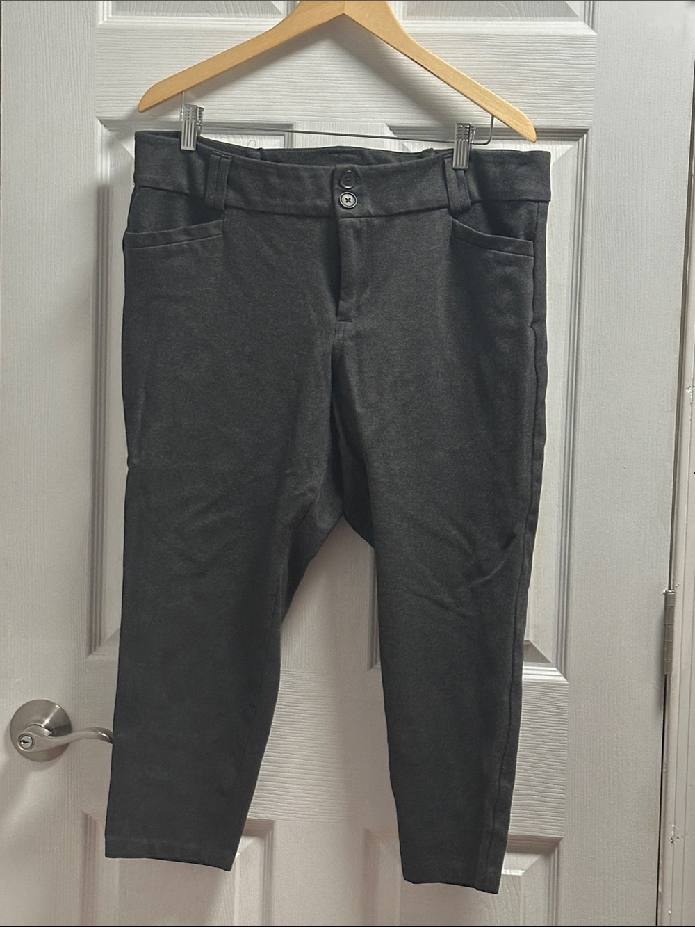 Studio by Torrid 20 R Black/grey Pull-On Ponte Pants